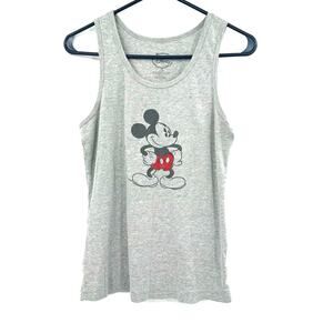 Disney‎ size large Mickey Mouse graphic tank top heathered gray